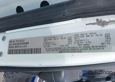 2023 Jeep Wrangler 2-Door Willys Sport 4X4 из США, поврежденный, VIN 1C4GJXAGXPW643009